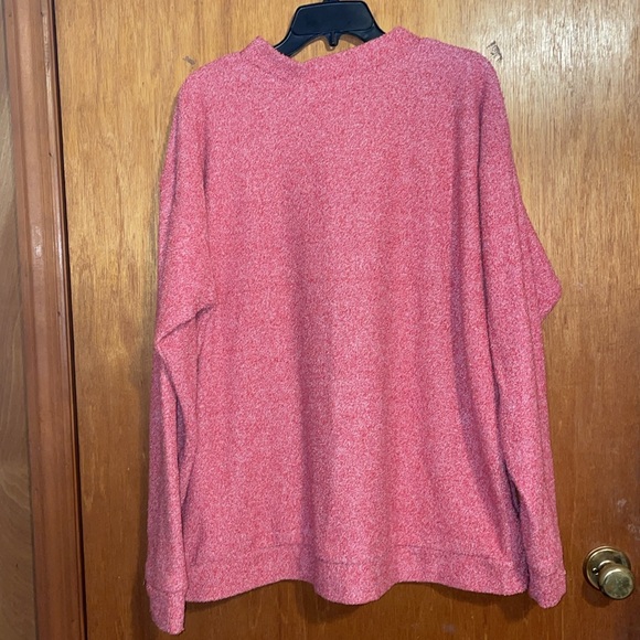 •WOOLY THREADS•RED LONG SLEEVE STADIUM PULLOVER CREWNECK TOP SIZE XXL EUC USA - Picture 3 of 11